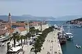 View of Trau/Trogir with the Venetian architecture of the port area.