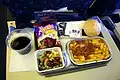 A meal  on Turkish Airlines.