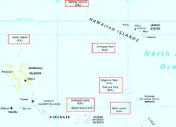 Location of United States Minor Outlying Islands