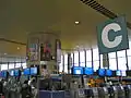 United Airlines check-in at Terminal C.