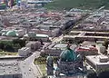 Aerial view of Unter den Linden from Berlin Cathedral to Brandenburg Gate