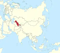 Location of Uzbekistan