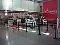 A Virgin America check-in area.