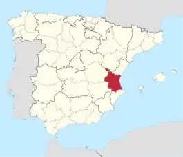 Province of Valencia within Spain