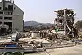 Tsunami damage around Onagawa Station.