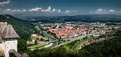 Celje from Celje Castle in 2016