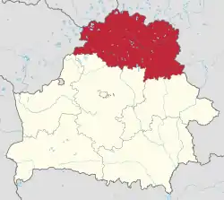 Location of Vitsebsk Voblast