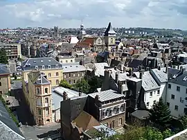 View on the castle and town center.