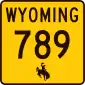 Wyoming state route marker