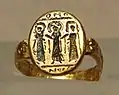 Byzantine wedding ring, 7th century AD, also from the Louvre