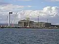 REpower 5 MW wind turbine under construction at Nigg fabrication yard on the Cromarty Firth