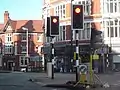 The site of the UK's first set of traffic lights