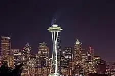 Space Needle at night. This is how it looks from Kerry Park.