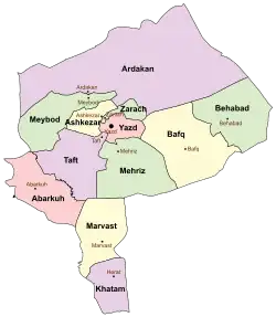 Yazd counties