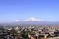 Yerevan, Armenia with Mount Ararat in the background