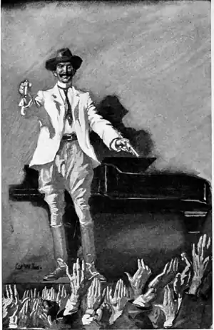 "My name's Stingaree!" (Stingaree, 1908, frontispiece).png