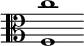 { \clef alto \override Score.TimeSignature #'stencil = ##f \time 3/2 <f c''>1 }