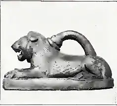 1911 Britannica - Babylonia-Bronze lion.png