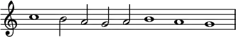 { \time 12/2 \override Score.TimeSignature #'stencil = ##f \relative c'' { c1 b2 a g a b1 a g } }