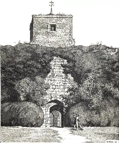 Amberley Castle, entrance to Churchyard.png