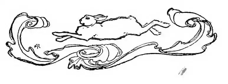 image of hare at end of chapter IV by Arthur Rackham