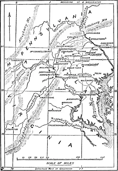 Decisive Battles Since Waterloo-gettysburg campaign map.jpg