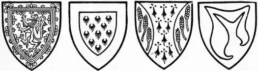 EB1911 Heraldry - Scotland, Hondescote, Greyby, Hastings.jpg