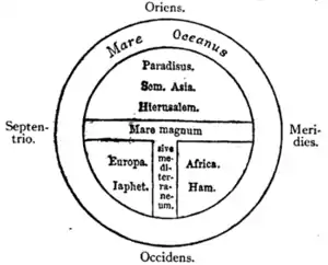 Fig. 9.—T map from Isidor of Seville’s Origines.