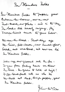 In Flanders fields and other poems, handwritten.png