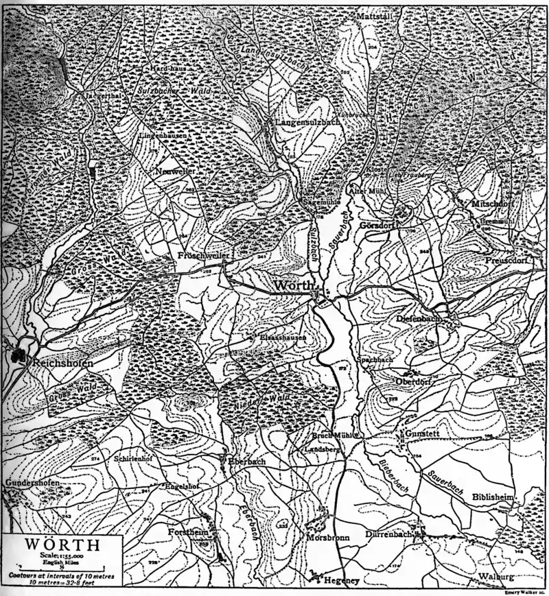 Map of Wörth and its surroundings, c.1911.png