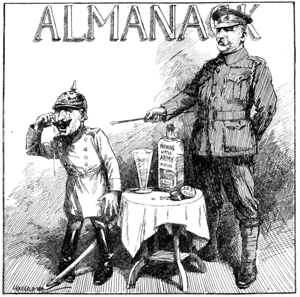 Punch almanak 1915 calendar image