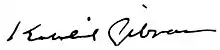 Signature of Kahlil Gibran