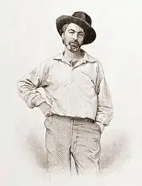 Walt Whitman, steel engraving, July 1854.jpg