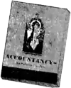 Monochrome picture of a book with the title "Accountancy"