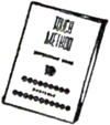 Outline drawing of a booklet with the title "Touch Method".