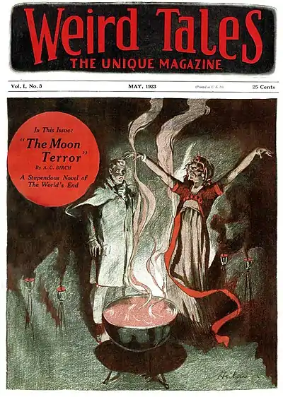 Weird Tales cover for May 1923