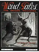 Weird Tales cover for September 1923