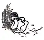 Winnie-the-Pooh falling down with a honeypot on his head