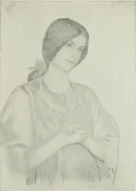 'Charcoal Study' by Thomas Cooper Gotch