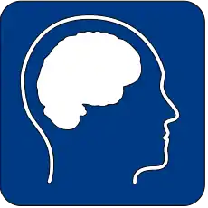 An outline of a person with the brain highlighted in grey