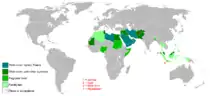 Countries with Shari'ah law. Saudi Arabia utilizes it on the state level and in dealing with most criminal cases.