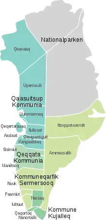 Greenland  Municipalities