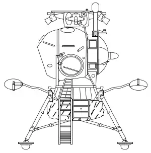 Soviet lunar lander drawing