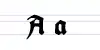 Uppercase and lowercase A in Fraktur