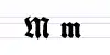 Uppercase and lowercase M in Fraktur