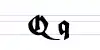 Uppercase and lowercase Q in Fraktur