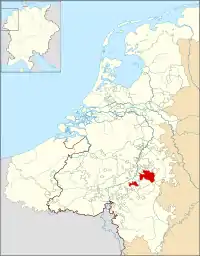 A map of the Low Countries with a small duchy in the far east