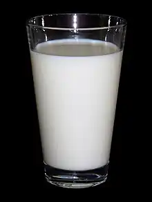 a glass of milk