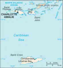 A map of several islands